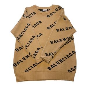 Balenciaga Allover Logo Sweater